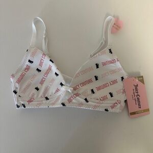 Juicy Couture White and Pink Bralette NWT Girls 30A